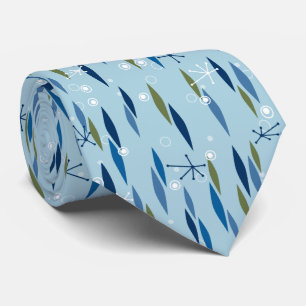 Gravata Starburst azul e verde do estilo moderno do meio