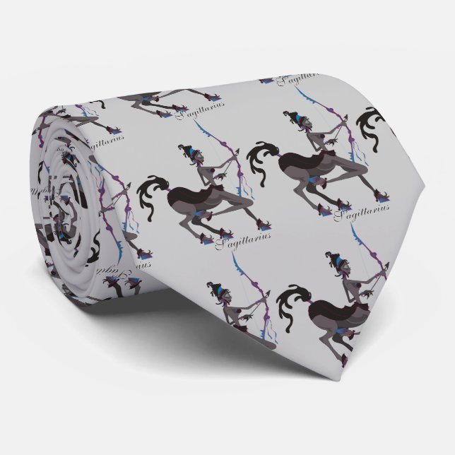 Gravata Starlight Sagittarius Tie (Rolled)