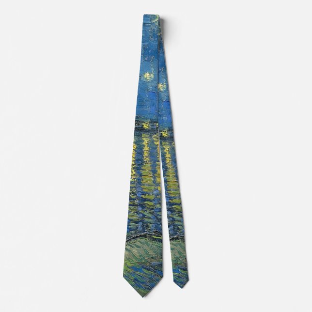 Gravata Starry Night Over the Rhone Neck Tie (Frente)