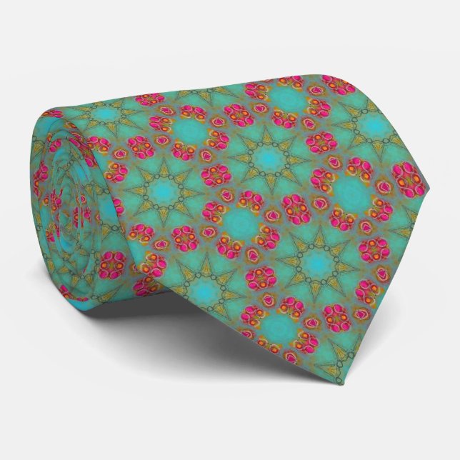 Gravata Stars And Berries Neck Tie (Rolled)