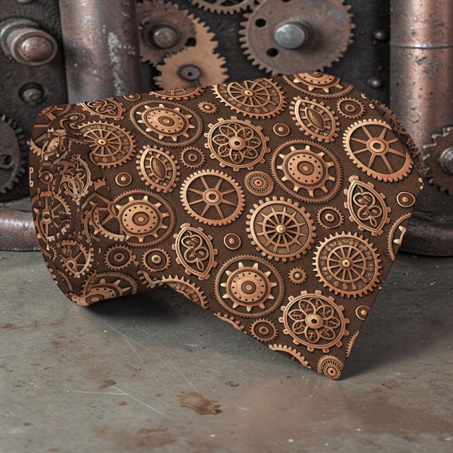 Gravata Steampunk de Engrenagens Personalizada (Criador carregado)
