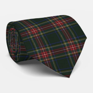 Gravata Stewart Black Modern Original Scottish Tartan