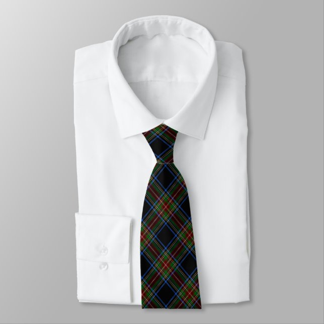 Gravata Stewart Black Tartan (Amarrado)
