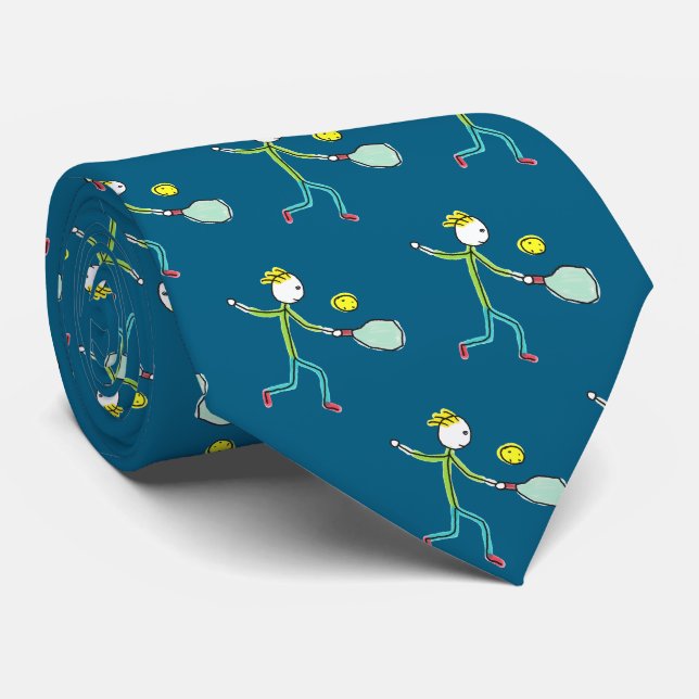 Gravata Stickman de Pickleball (Rolled)