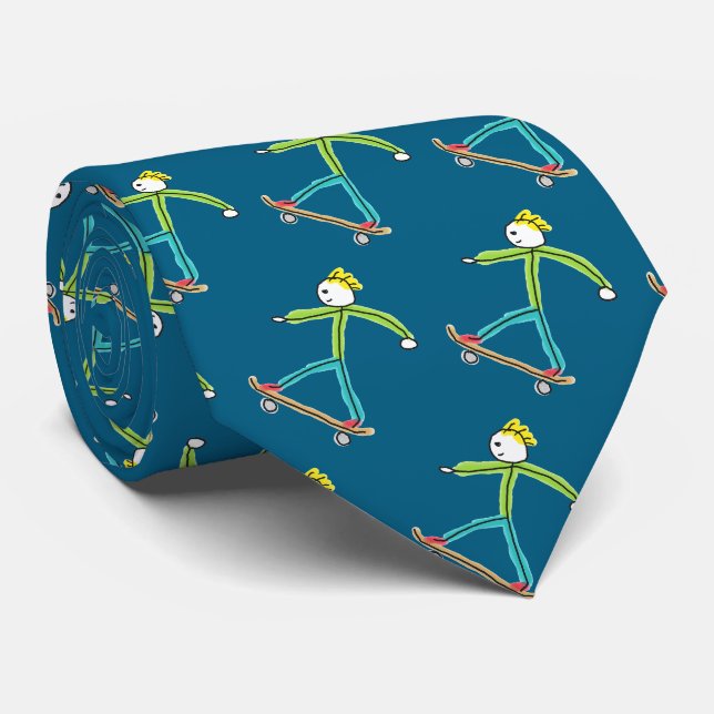 Gravata Stickman de Skate (Rolled)