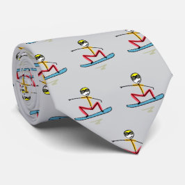 Gravata Stickman de Snowboarding