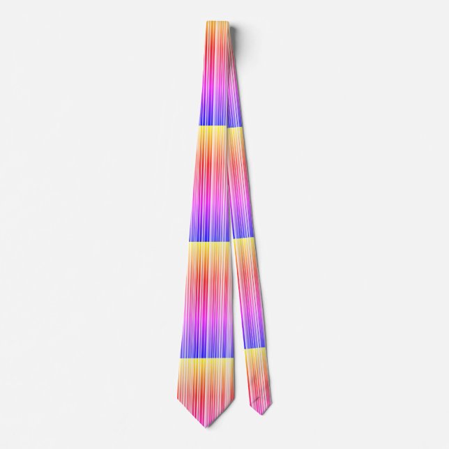 Gravata Streifenmuster regenbogenfarben (Frente)