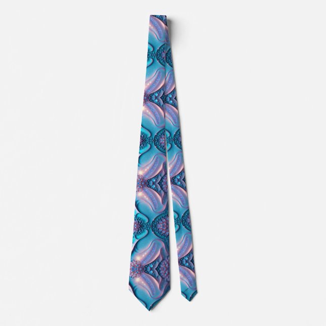 Gravata Stylish Azul com Estampa Única (Frente)