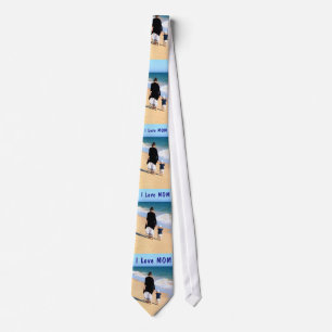 Gravata Sua mãe Photo Neck Tie e Text Personalised Gift