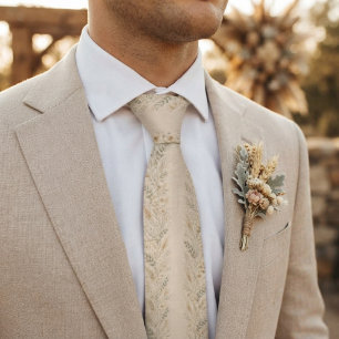 Gravata Suave Floral Boho