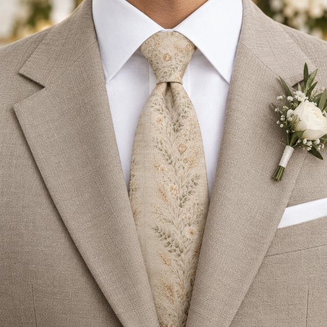 Gravata Suave Floral Boho (Criador carregado)