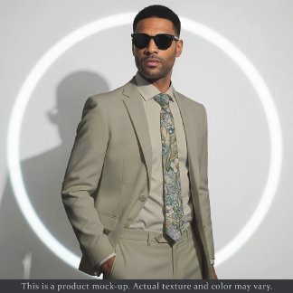 Gravata Subtle Impressionist Floral Necktie