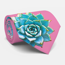 Gravata Sucultivos de Aquarela a Rosa