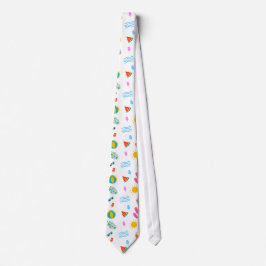 Gravata Summer Beach Pattern Neck Tie