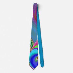Gravata Summersense, Abstrato 3D Rainbowart