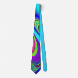 Gravata Summersense, Abstrato 3D Rainbowart