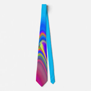 Gravata Summersense, Abstrato 3D Rainbowart