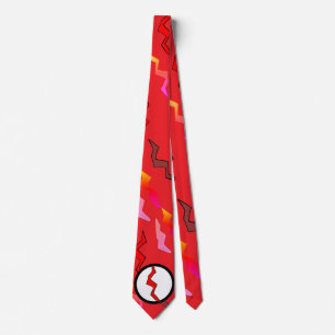 Gravata Super-herói Amarelo Vermelho Pino Raios de Hallowe