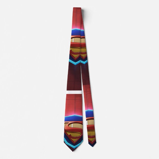 Gravata Superman Logo Tie – Bold Hero Style for Office, Gi (Frente)