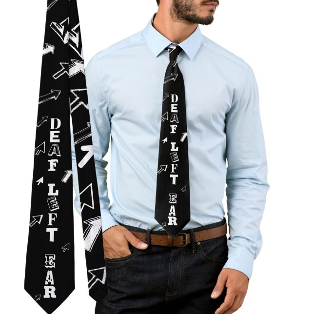 Gravata surdo duro de ouvido esquerdo surdo surdo (Criador carregado)