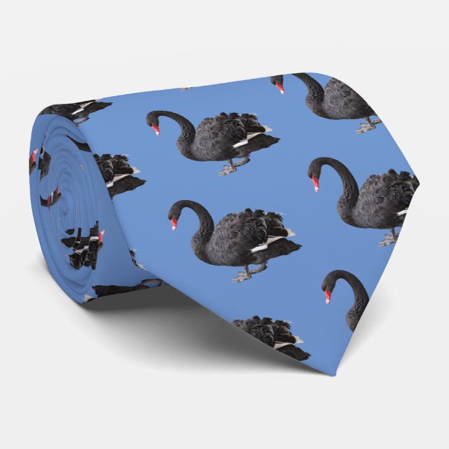 Gravata Swan Negro (Rolled)
