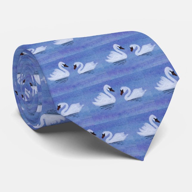 Gravata Swans Neck Tie (Rolled)