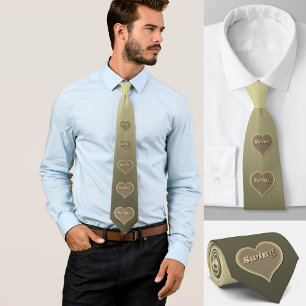 Gravata Swing dance Love Heart Neck Tie