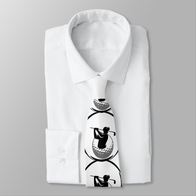 Gravata Swing de golfe masculino & Bola de golfe (Amarrado)