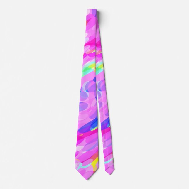 Gravata Swirly Pink Brilhante Ousada Alegre (Frente)