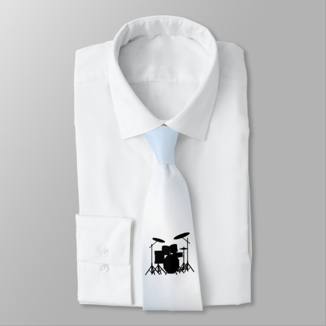 Gravata Tambores Design Azul (Amarrado)