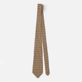 Gravata Tan Beige Plaid Retro Color Neck Tie
