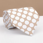 Gravata Tan Jumbo Polka Dots Custom Necktie<br><div class="desc">Make a bold statement with this custom necktie featuring vibrant jumbo polka dots. Perfect for adding a touch of playful elegance to any outfit, this necktie is a unique and eye-catching accessory that’s sure to turn heads. Whether you’re dressing up for a special occasion or adding some personality to your...</div>