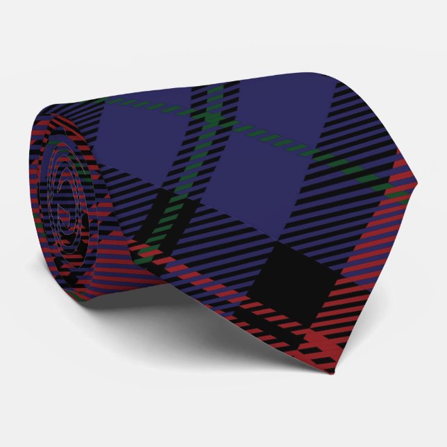Gravata Tartan Elegante Russo da Xadrez Clássica (Rolled)