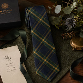 Gravata Tartan Xadrez Azul Marinho Clássico Escocês Elegan