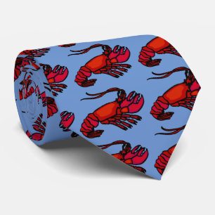 Gravata Tartaruga-de-Crayfish-Vermelha