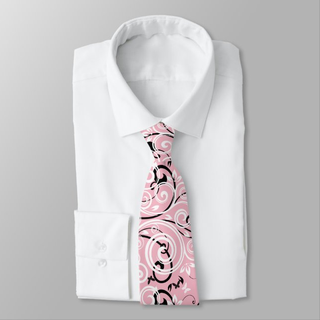 Gravata Tartaruga Rosa Masculina (Amarrado)