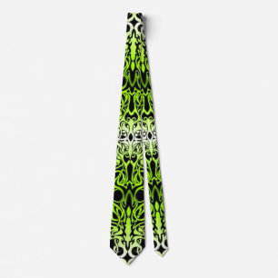 Gravata Tatuagem Tribal Céltica Inspirada em Verde Florest