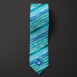 Gravata Teal e Blue Watercolor Strik