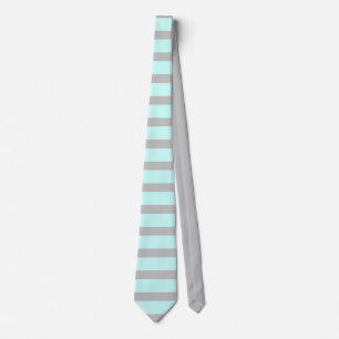 Gravata Teal e Cinzas Striped