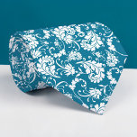 Gravata Teal Floral Pattern Custom Necktie<br><div class="desc">This custom necktie features a sophisticated floral pattern, making it a stylish and unique accessory. It's perfect for adding a touch of personality to any outfit, whether it's for a special occasion or everyday wear. The high-quality fabric ensures a comfortable and long-lasting wear, and the custom design allows you to...</div>