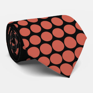 Gravata Techno coral pontilha o preto moderno