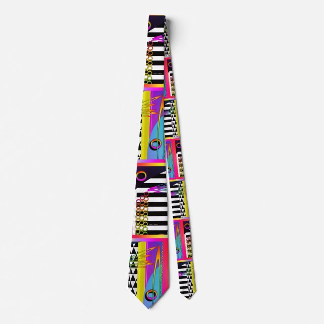 Gravata Teclas de Piano Preto e Branco  (Frente)