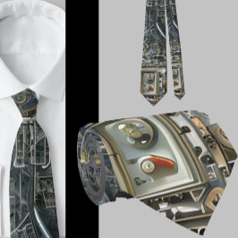 Gravata Tecnologia Robótica Maluca e Nerdy Máquina