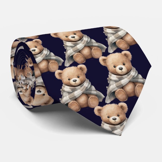 Gravata Teddy Bear with Blankie Neck Tie (Rolled)