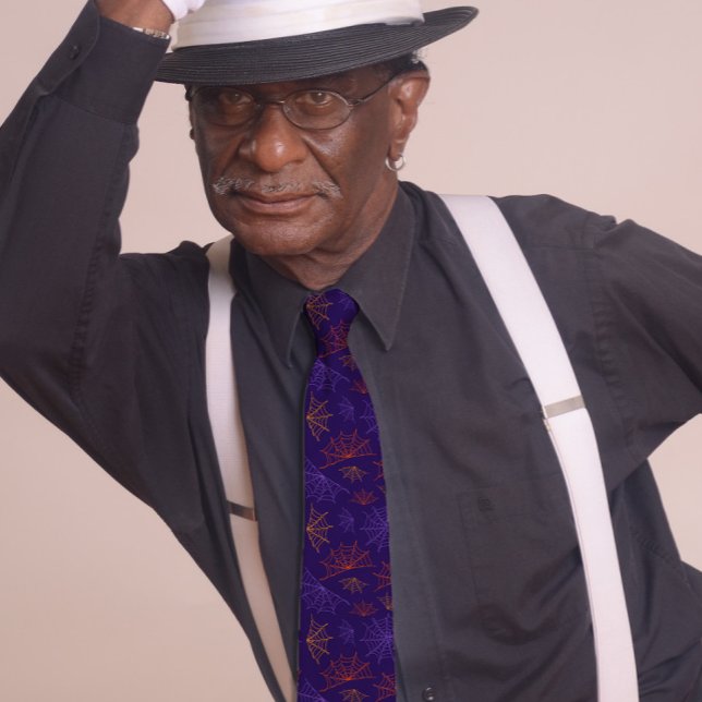 Gravata Teias de aranha bonitas, roxo escuro Halloween (Criador carregado)