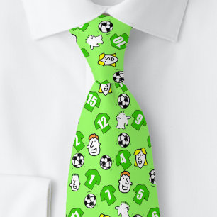 Gravata Tema de futebol com camisas verdes