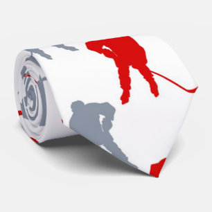 Gravata Tema Personalizado do Jogador de Hóquei da Cinza V