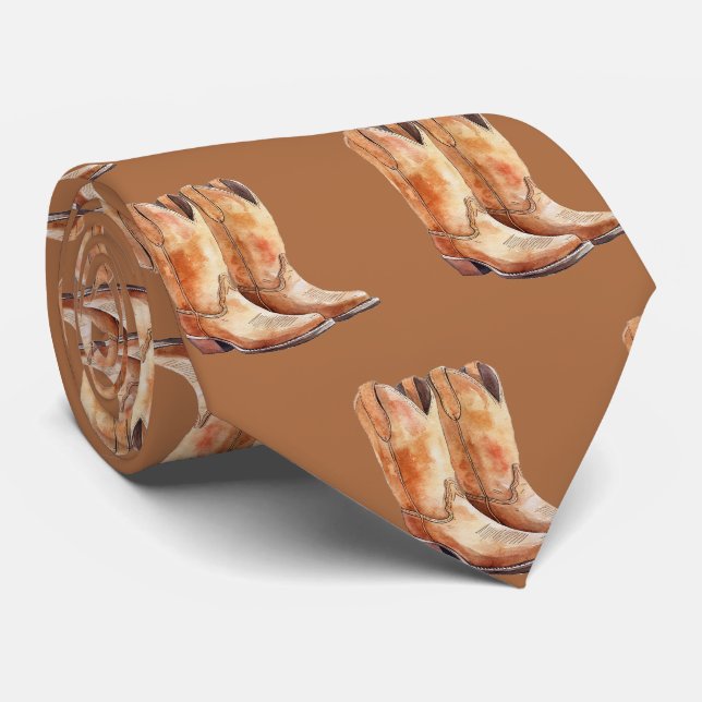 Gravata Tempos Duros De Vaqueiro Brown (Rolled)