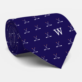 Gravata Ternos de golfe monogramados azul escuro