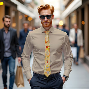 Gravata Terra Mosaic Abstrato Art Tie